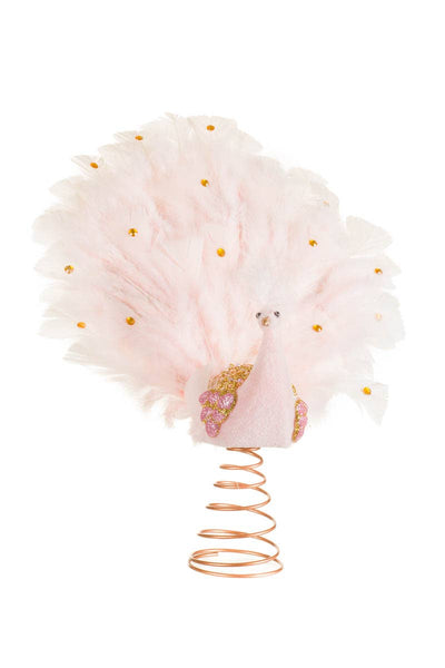 Baby Pink Peacock Tree Topper
