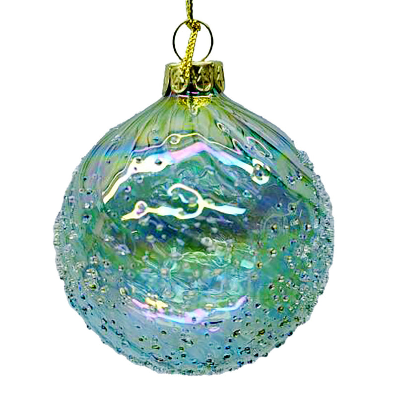Aqua Blue Glass Ball Ornament | Putti Christmas Decorations