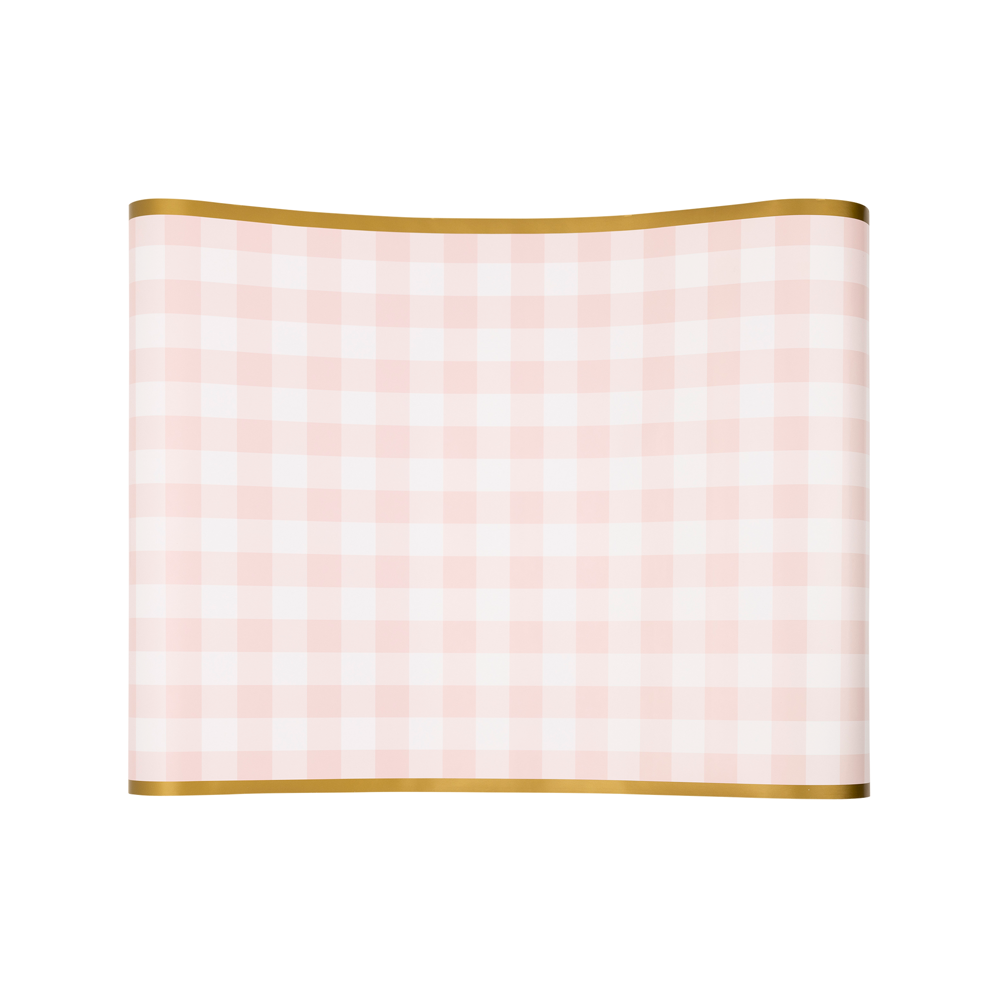 Pink Gingham Paper Table Runner