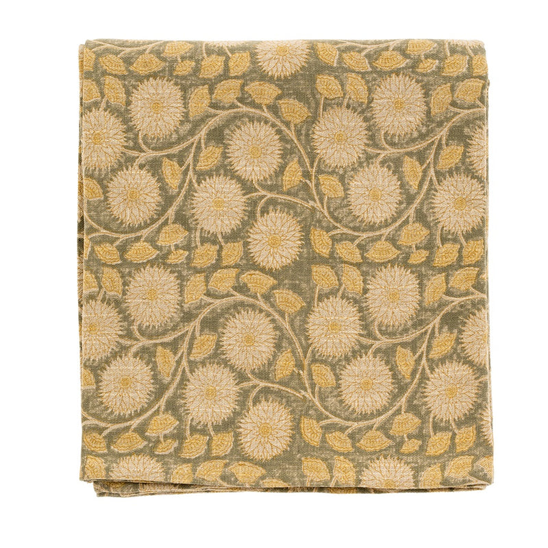 Marigold Block Print Tablecloth