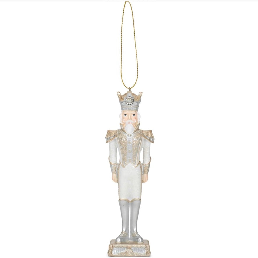 Champagne Resin Nutcracker Ornament