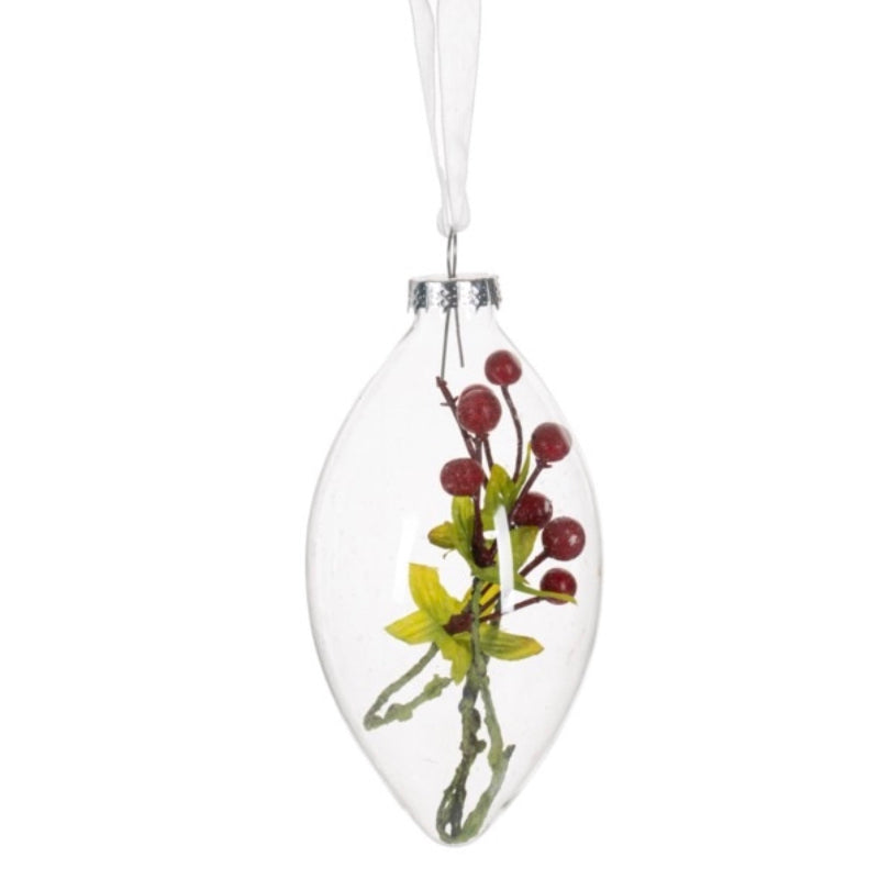 Holly Berry Glass Ornaments | Putti Christmas Decorations