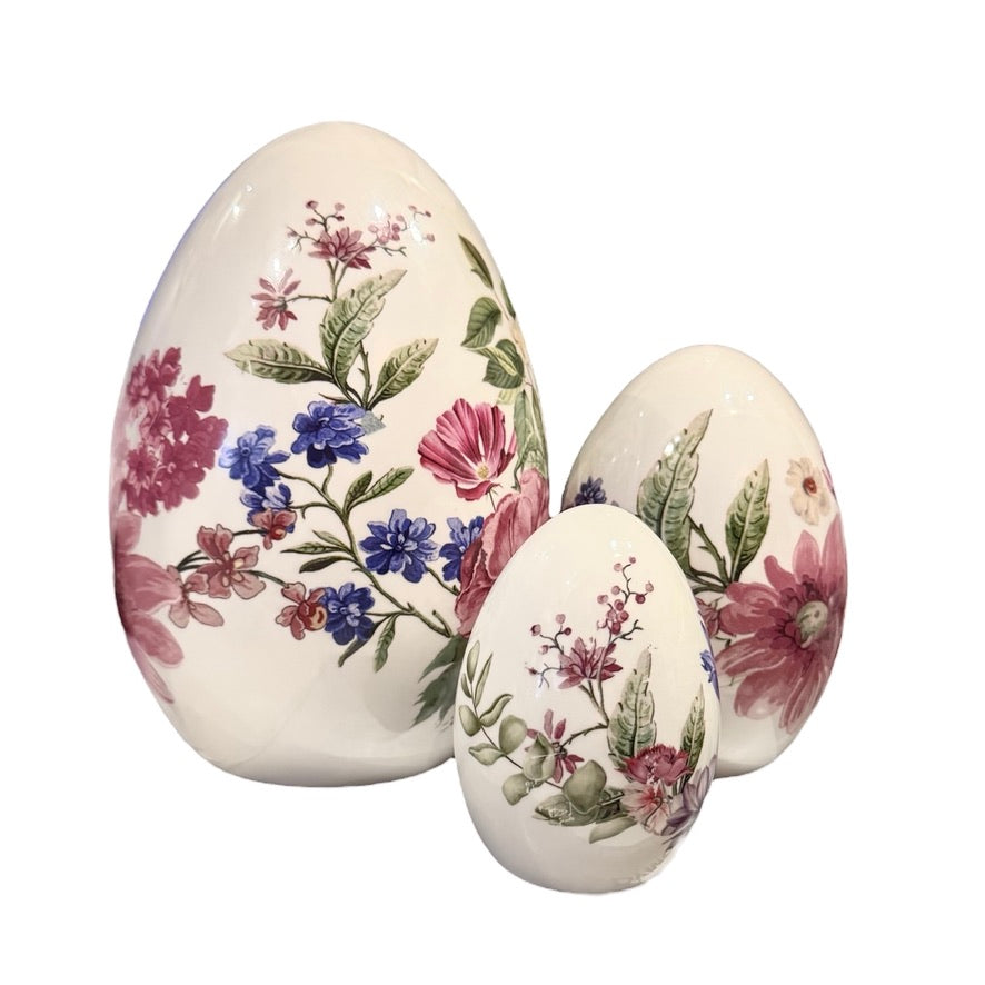 Floral Ceramic Egg