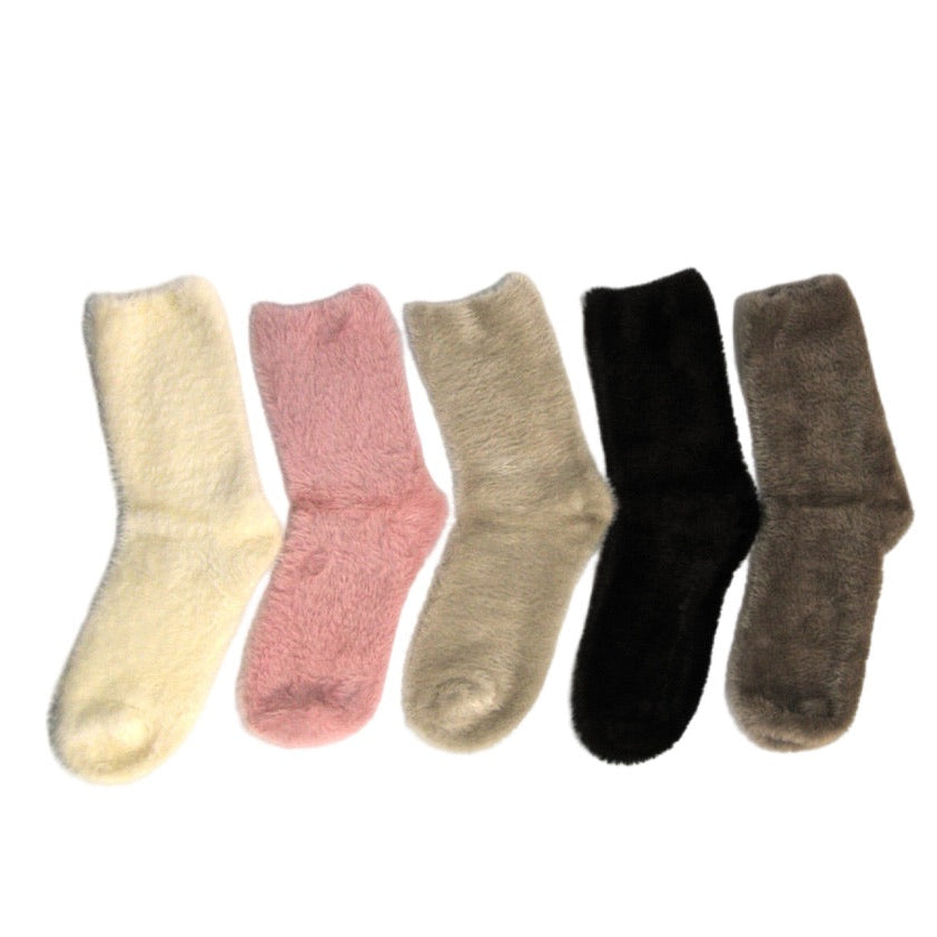 Cashmere Blend Mink Fur Socks