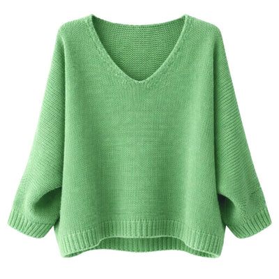 Mohair Blend V-Neck Sweater - Kelly Green - Putti Fine Furnishings
