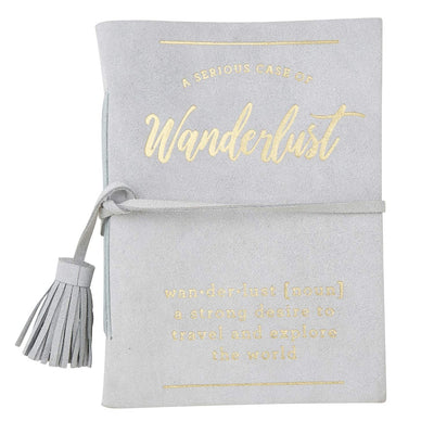 Grey Suede "Wanderlust" Notebook