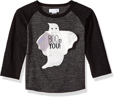 Mud Pie Baby Boys' Toddler Halloween Long Sleeve T-Shirt - Ghost