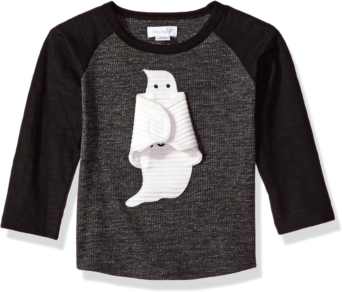 Mud Pie Baby Boys' Toddler Halloween Long Sleeve T-Shirt - Ghost