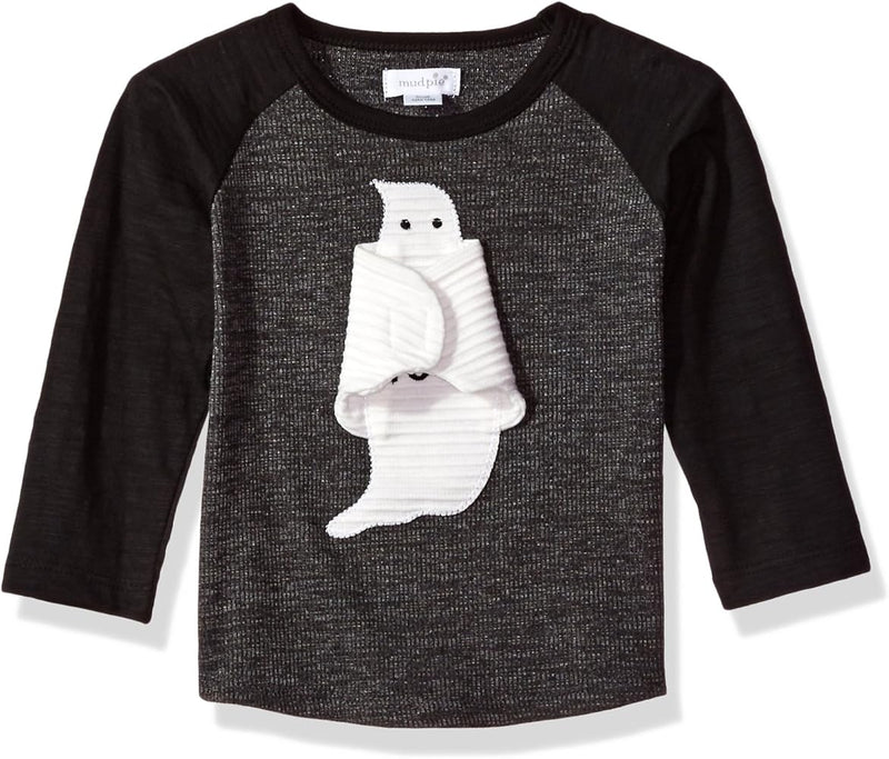 Mud Pie Baby Boys' Toddler Halloween Long Sleeve T-Shirt - Ghost