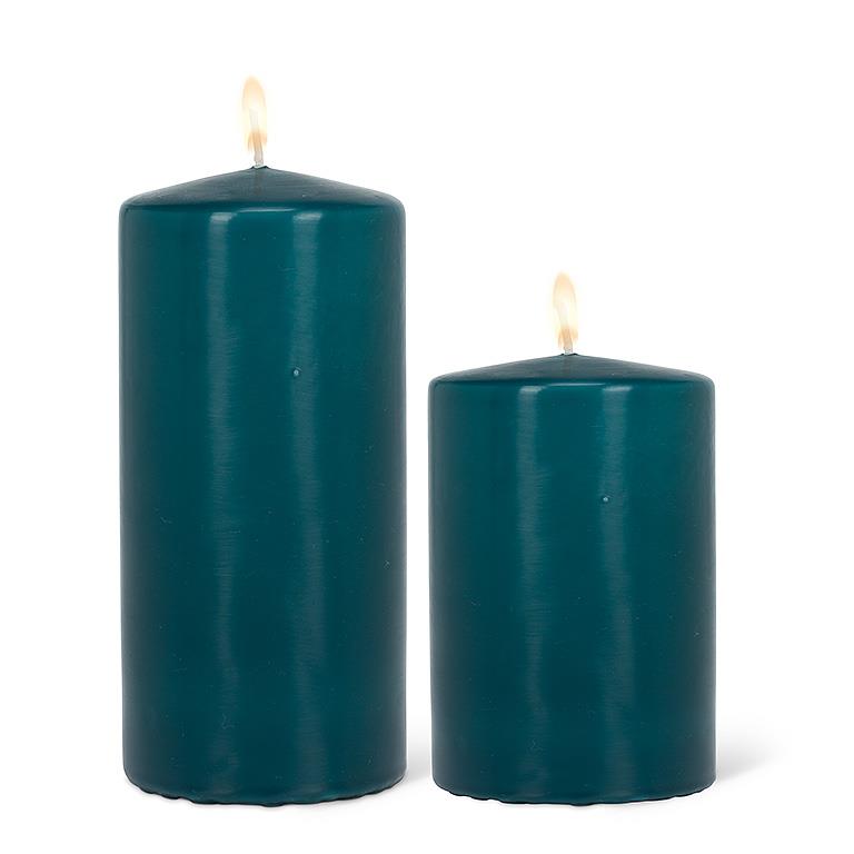 Petrol Blue Large Pillar Candle