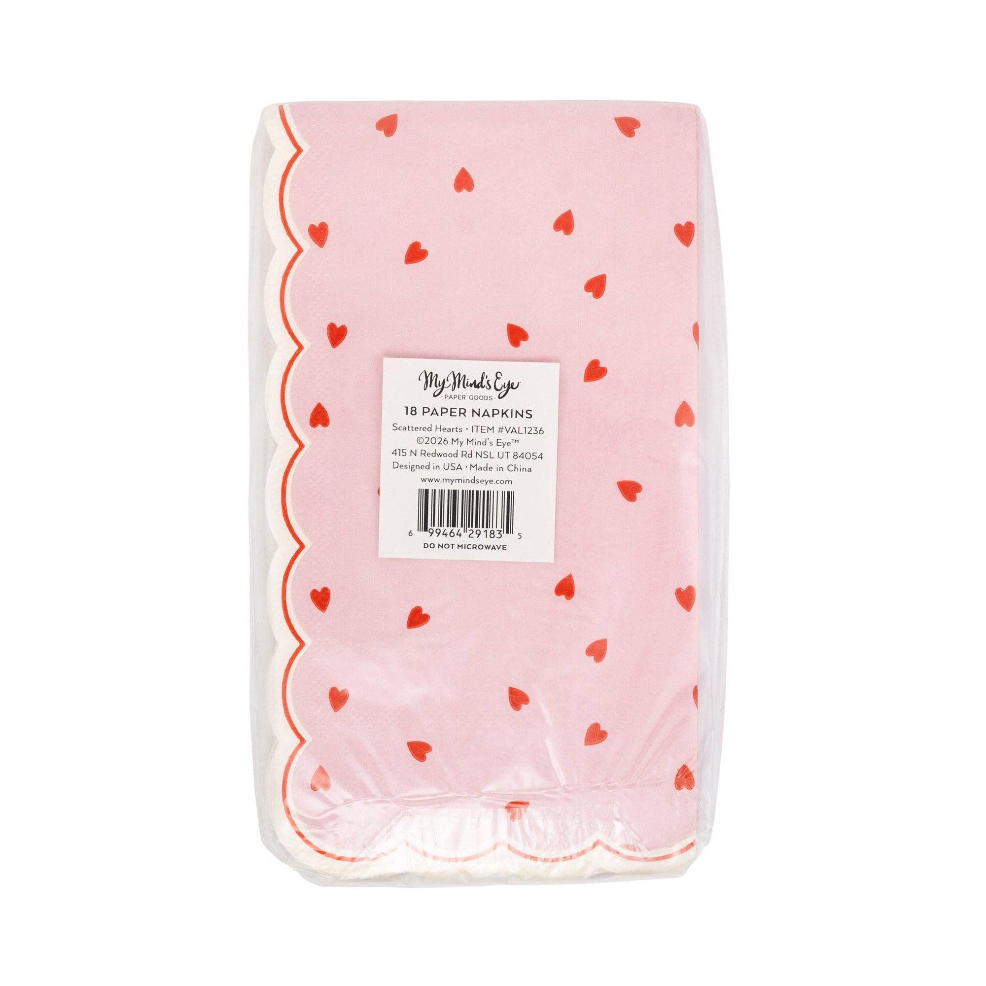 Scattered Hearts Dinner Napkin - Putti Fine Furnishings