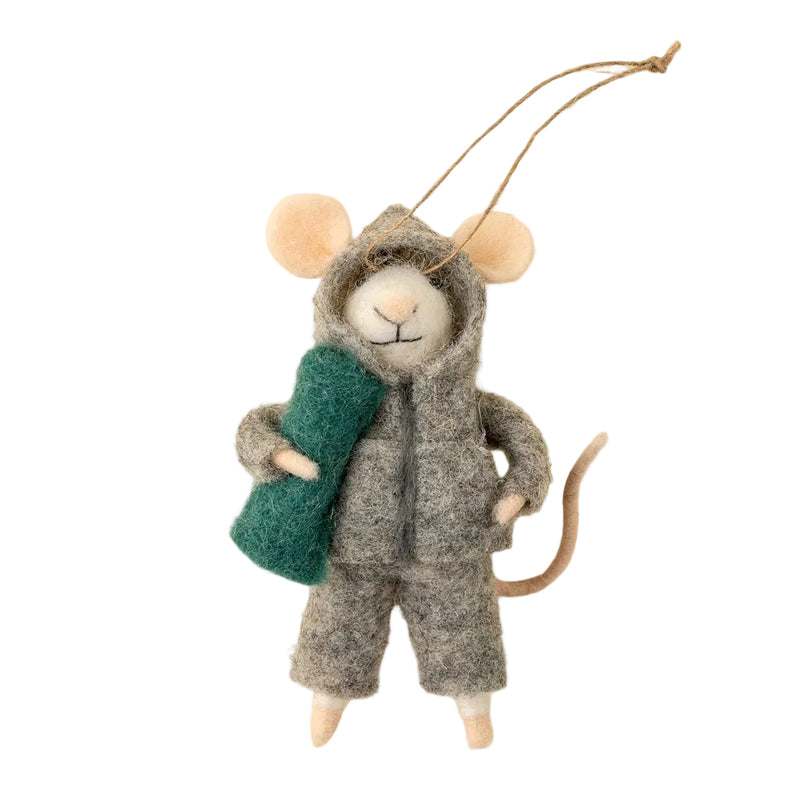 “Athleisure Alex” Felt Mouse Ornament