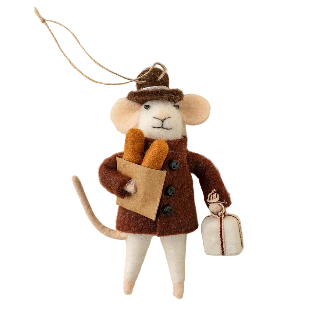 “Baguette Benoit” Felt Mouse Ornament