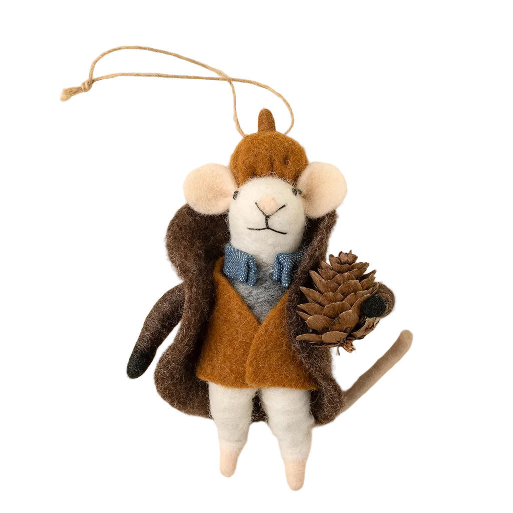 “Dapper Declan” Felt Mouse Ornament