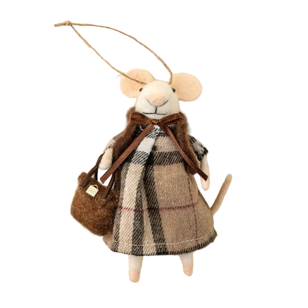 “Tartan Tessa” Felt Mouse Ornament