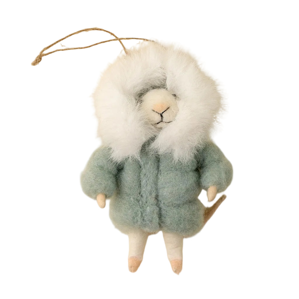 “Parka Paulette” Felt Mouse Ornament