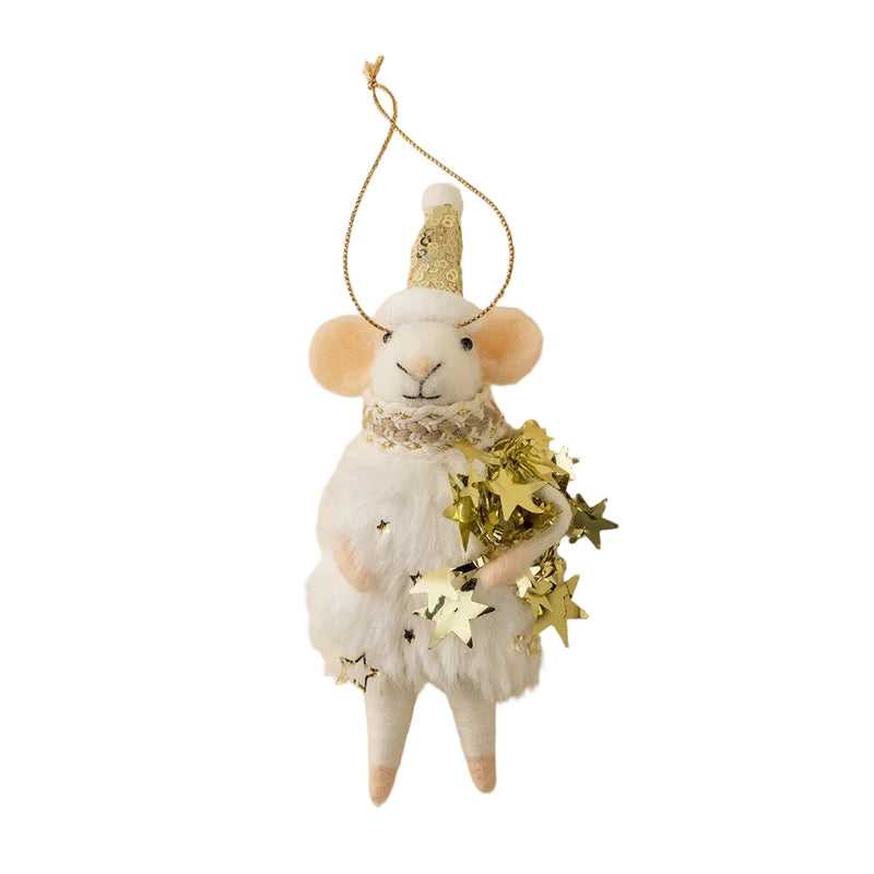 “Starbright Simon” Felt Mouse Ornament