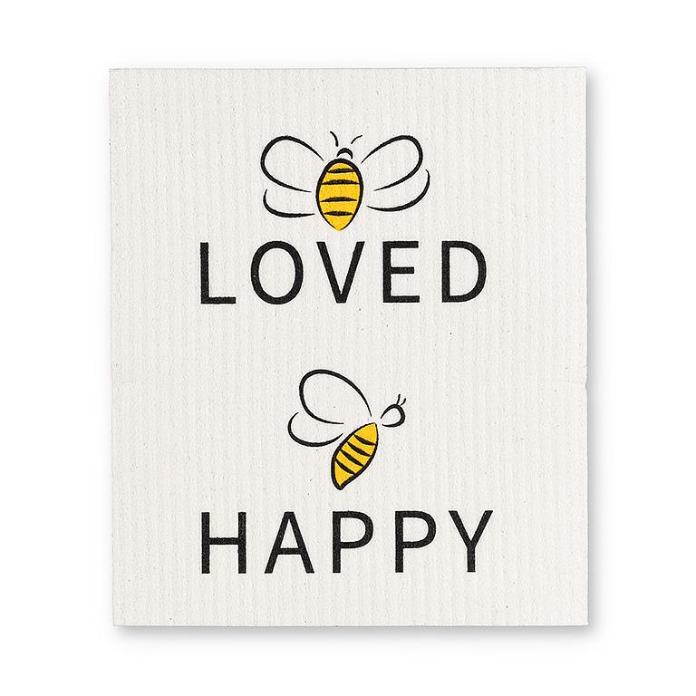 Bee Loved Swedish Dish Cloths - Set of 2