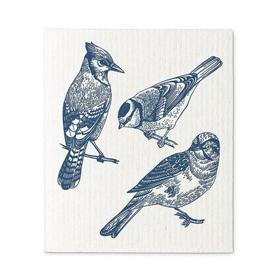 Bird Sketch Swedish Dish Cloths - Set of 2 | Putti Fine Furnishings