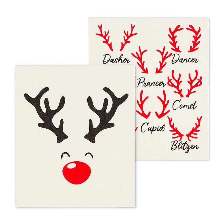 Rudolph & Names Swedish Cloths - Set of 2