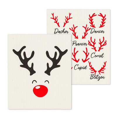 Rudolph & Names Swedish Cloths - Set of 2