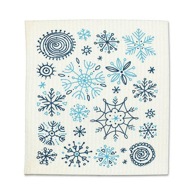 Allover Snowflakes Swedish Dish Cloths-Set of 2  | Putti Christmas Canada