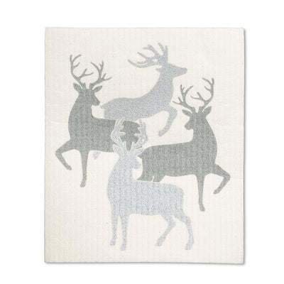 Glitter Reindeer Swedish Cloths - Set of 2