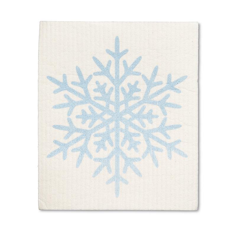 Glitter Snowflake Swedish Dishcloths - Set of 2