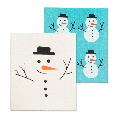Snowman Swedish Dish Cloths-Set of 2
