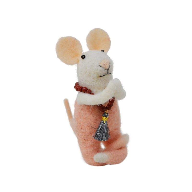 "Medetation Melanie" Felt Mouse Ornament