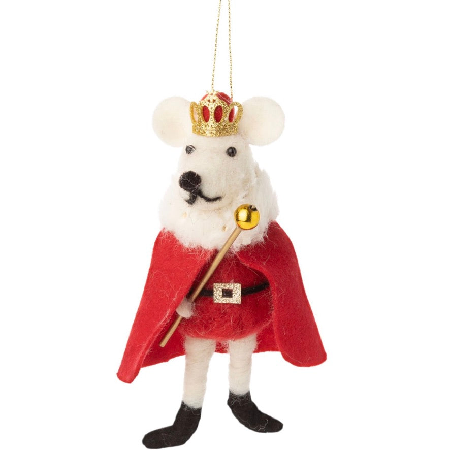 Mouse King with Cape Felt Ornament