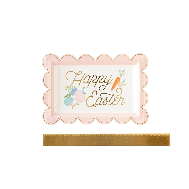 Easter Scalloped Rectangular Paper Plate | Putti Easter Celebrations 