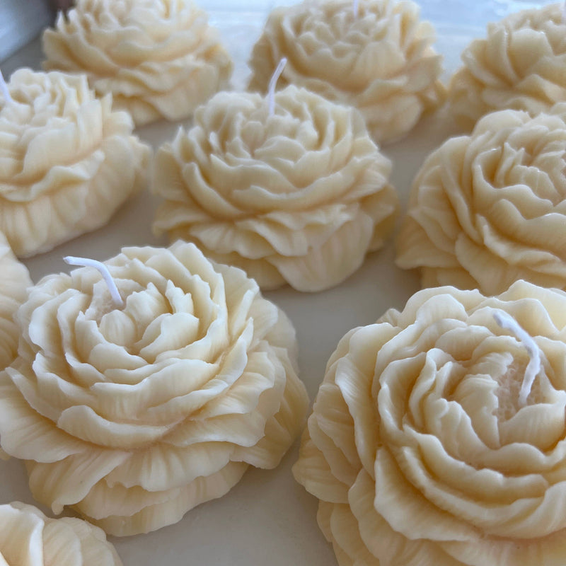 Peony Flower Candle
