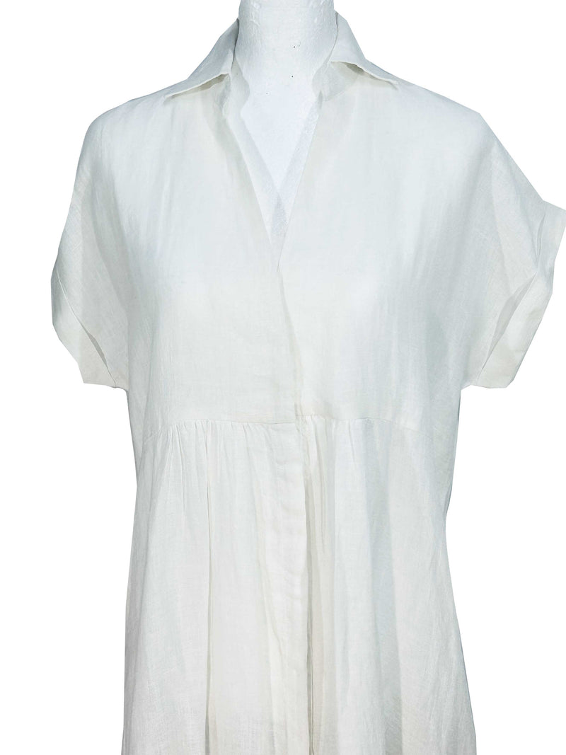 Rosehip Design  Kate Linen Dress - White