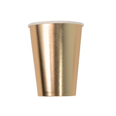 Bonjour Fête Metallic Gold Paper Cups