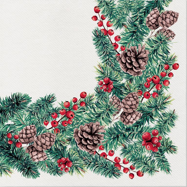 Winter Branches Paper Dinner Napkins | Putti Christmas Entertaining