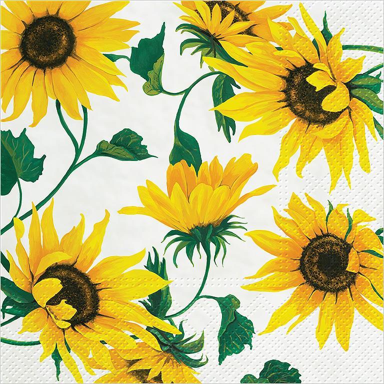 Scattered Sunflowers Paper Napkin - Lunch