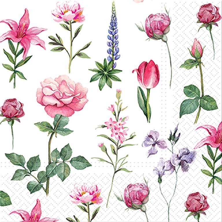 Floral Garden Paper Napkins - Lunch
