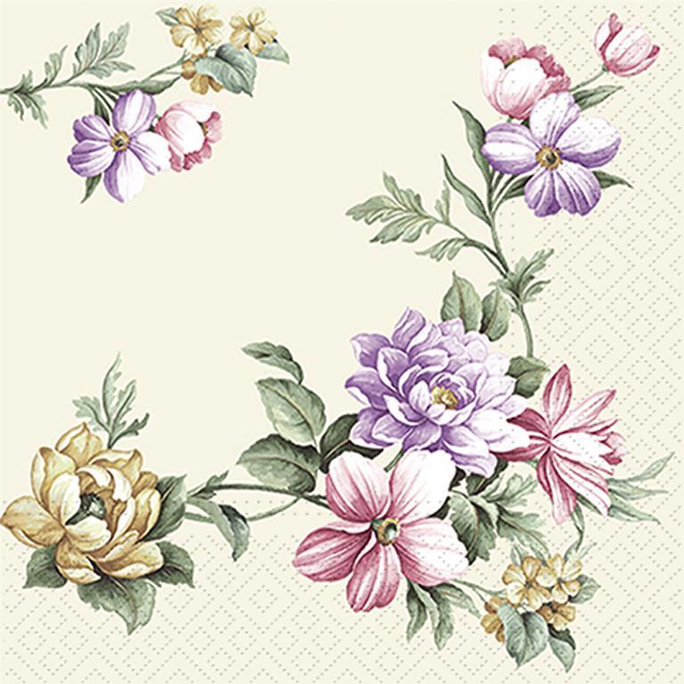 Elegant Garland Paper Napkins - Lunch