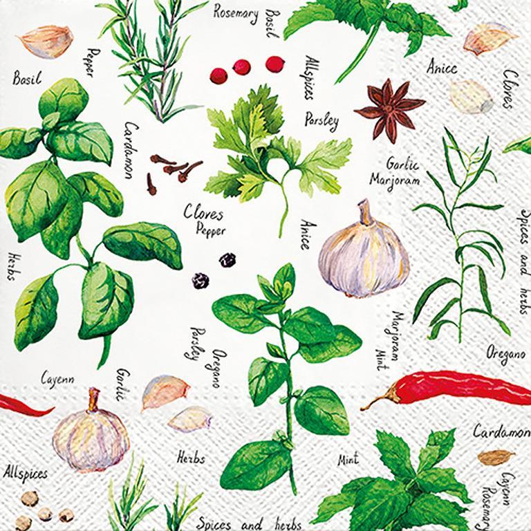 Spices & Herbs Paper Napkins - Lunch