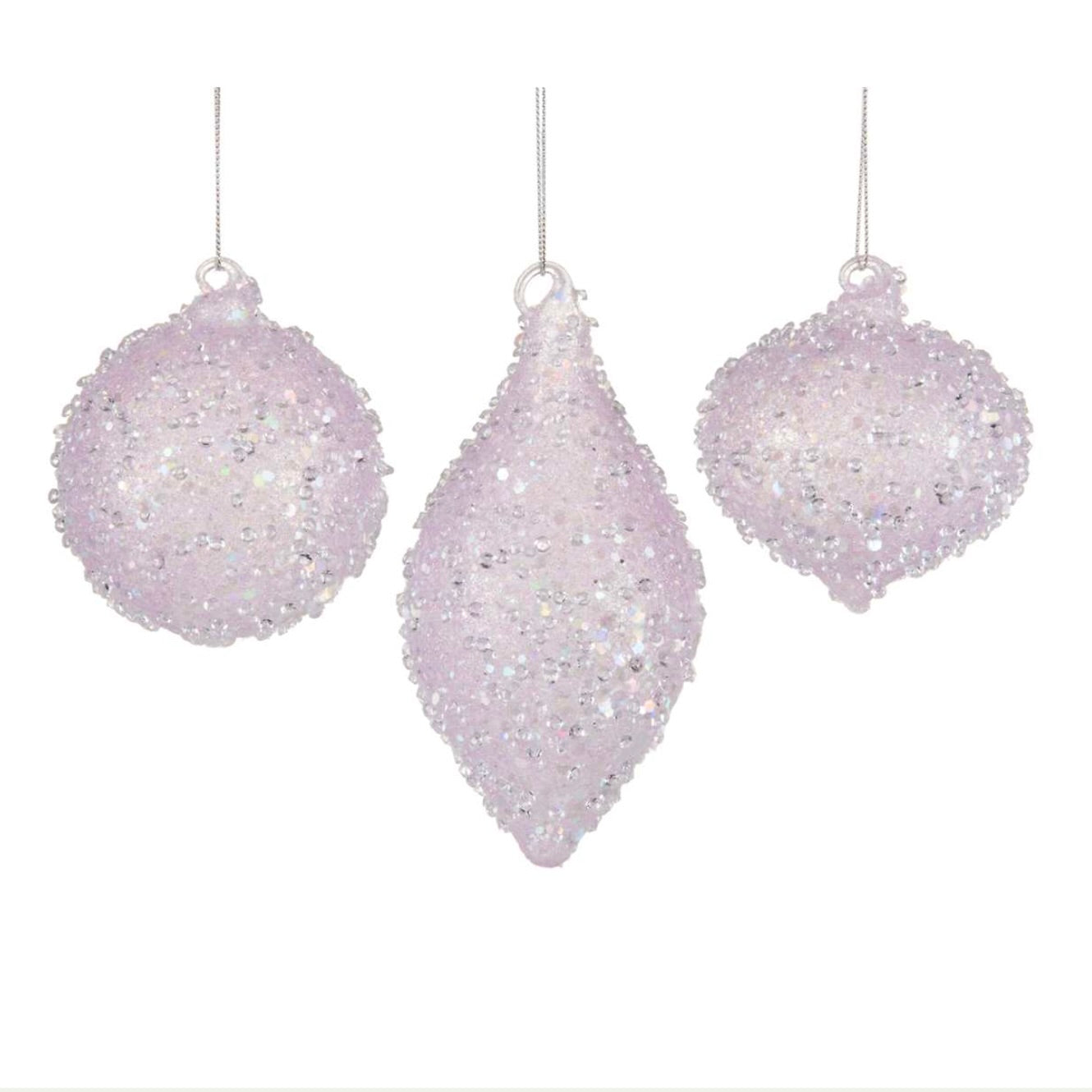 Light Purple Glass Ornament