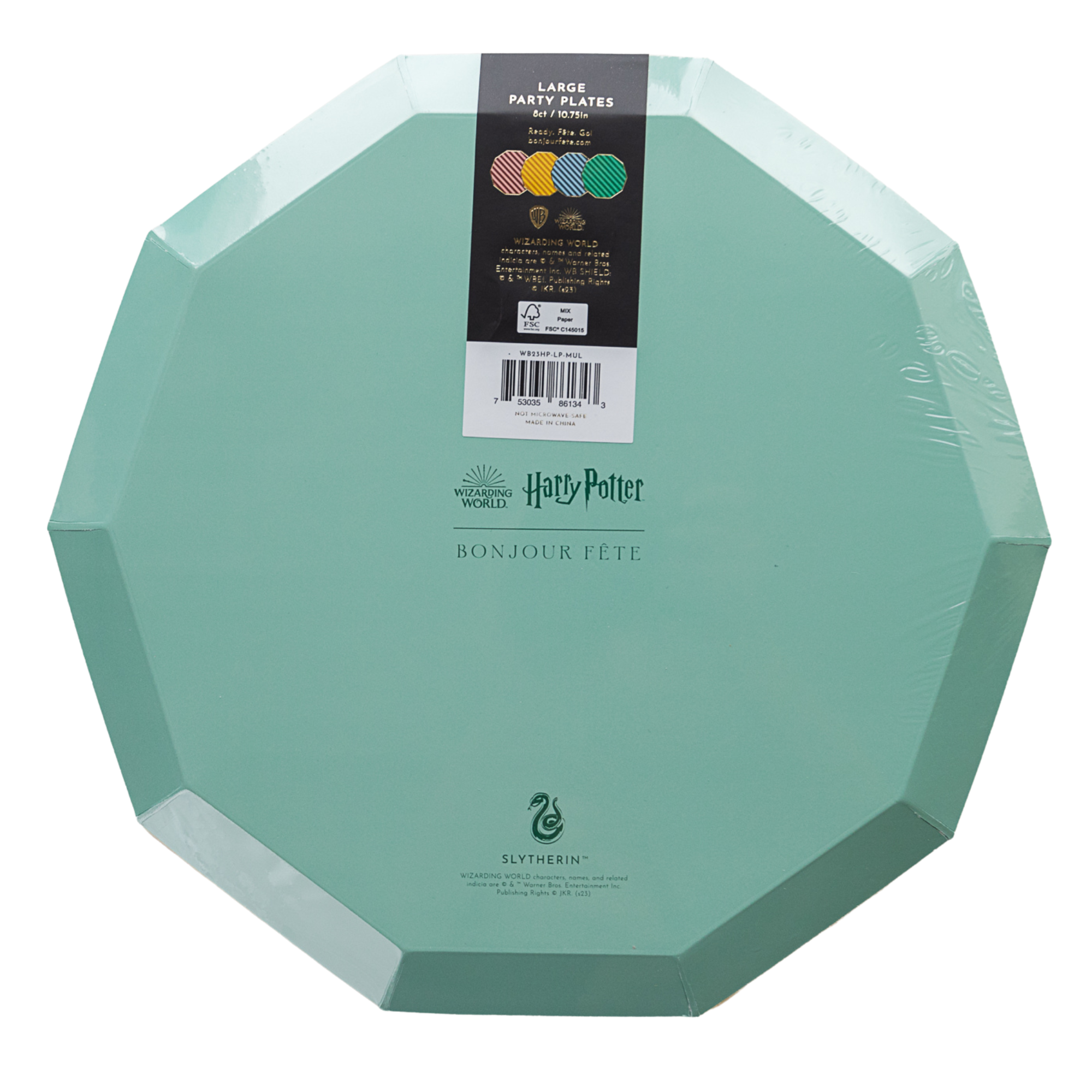 Bonjour Fête Harry Potter House Pride Paper Plates - Large