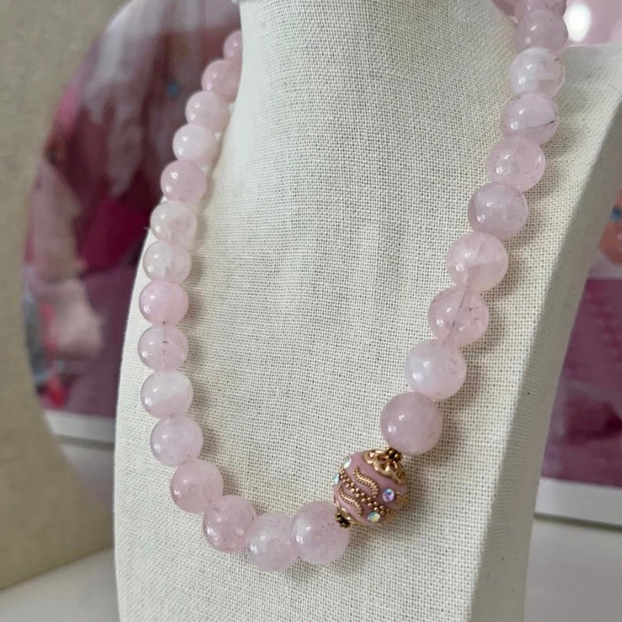 Valentine Rouge "Rose Quartz" Necklace