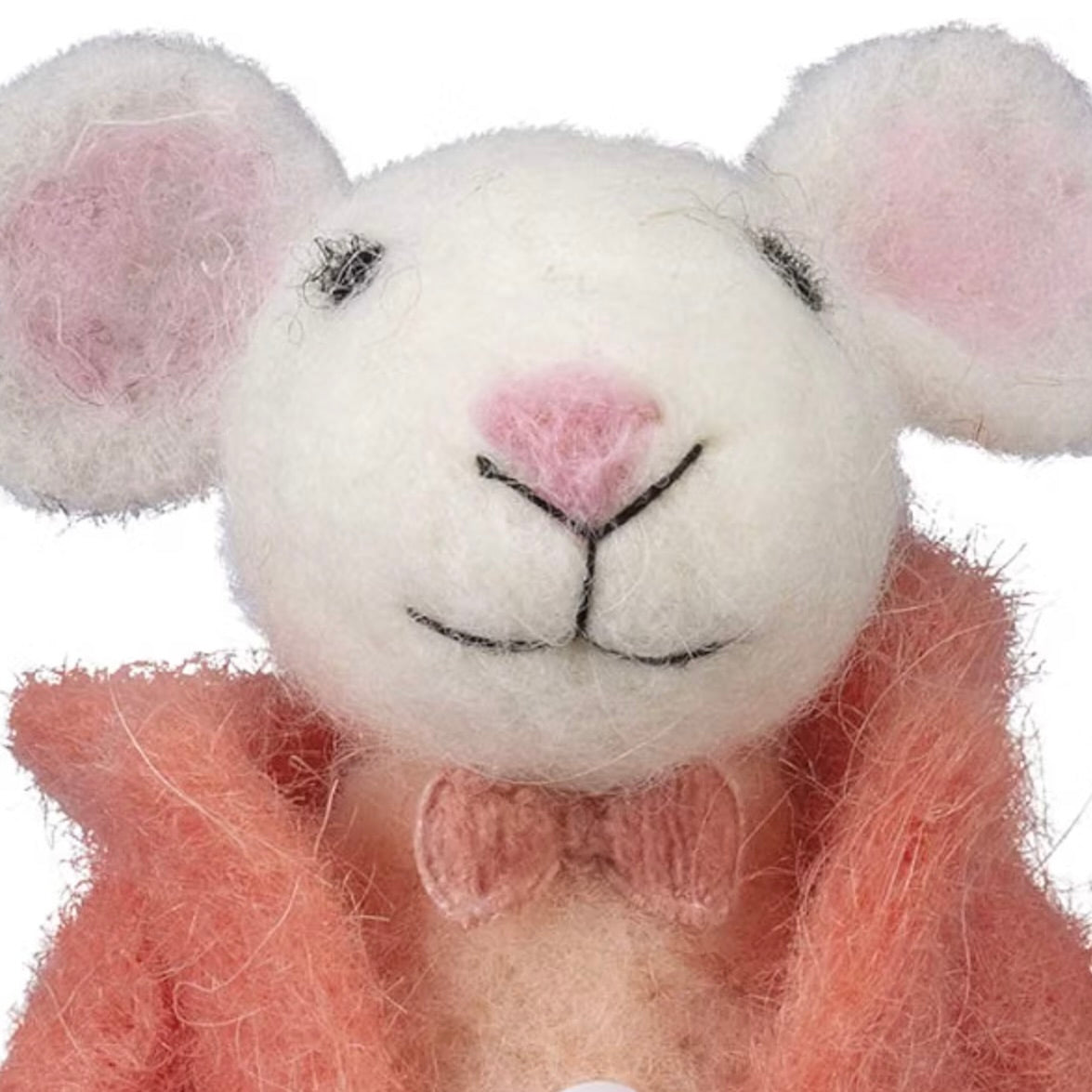 "Happy Place" Felt Mouse Ornament