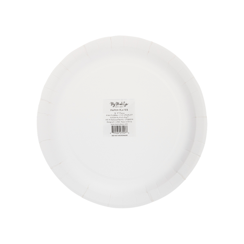 Pink Chintz Floral Paper Plate | Putti Celebrations