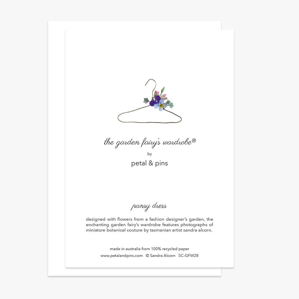 Petal & Pins Pansy Dress Floral Greeting Card