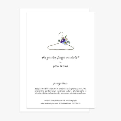 Petal & Pins Pansy Dress Floral Greeting Card