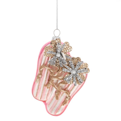 Flip Flop Glass Ornament