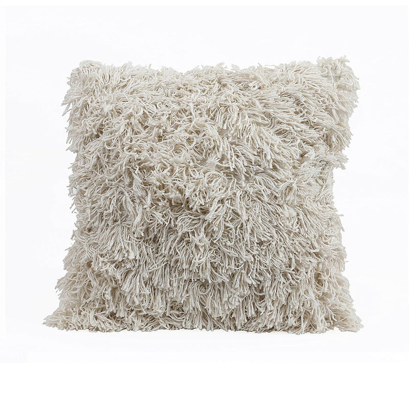 Bloomingville Fringe Covered Square Cream Pillow