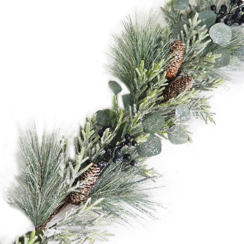 Mixed Pine Frosted Garland